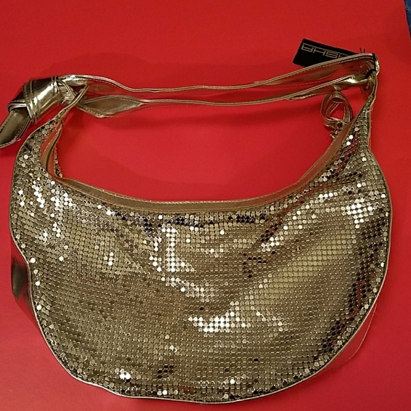 NWT VINTAGE GOLD SHOULDER BAG - Picture 2 of 8
